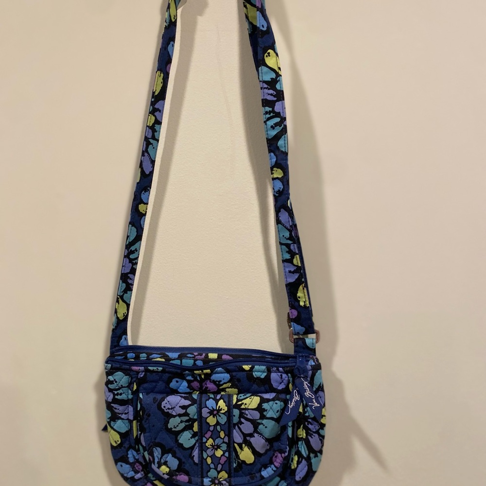 Vera Bradley Blue and Yellow Floral Crossbody Bag